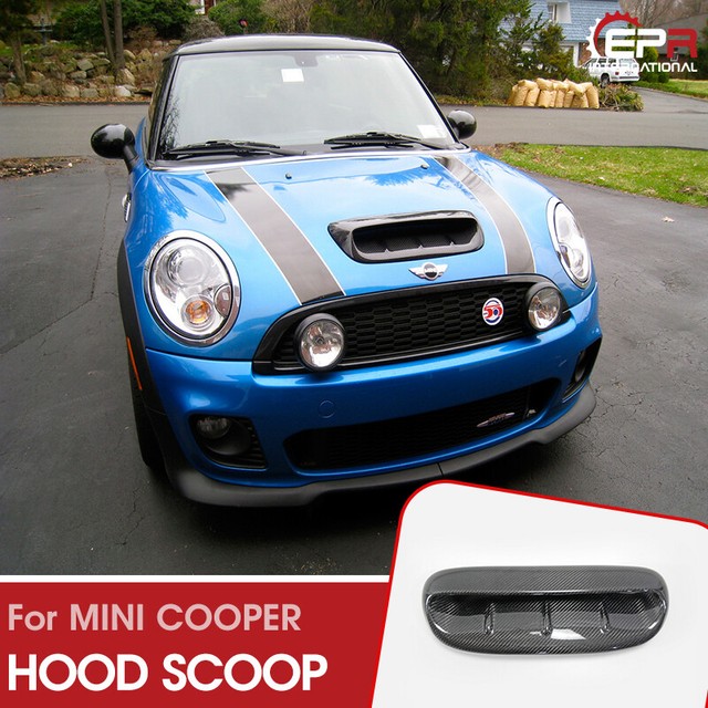 For MINI COOPER S R53 2006 Type DG Carbon Fiber Glossy Hood Scoop