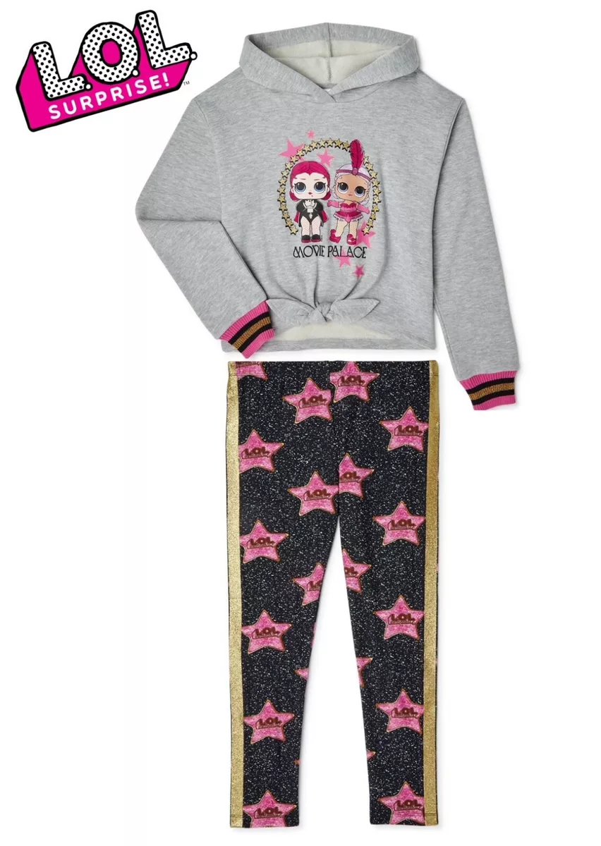 L.O.L. Surprise Girls Pull Over Hoodie and legging 2 piece LOL Outfit Set NEW