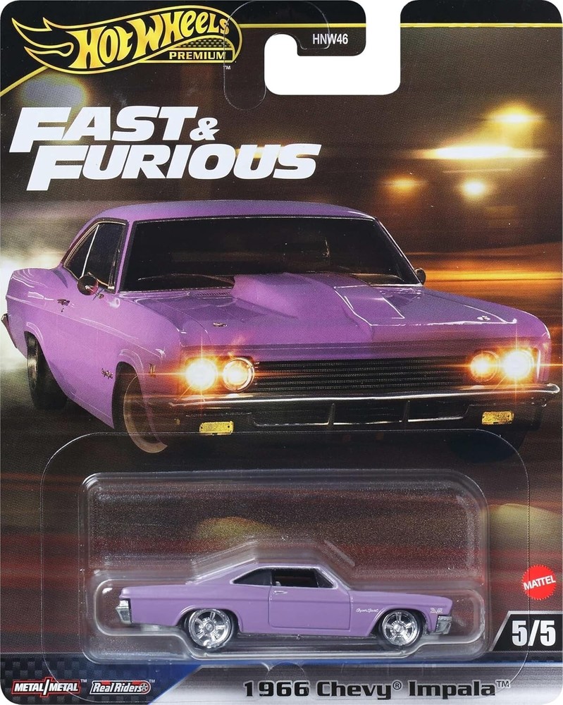 2025 Hot Wheels Premium Fast & Furious Purple 1966 Chevy Impala Diecast
