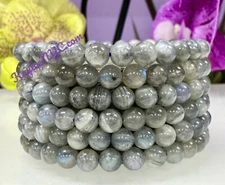 Wholesale 6 Pcs Natural Labradorite Bracelet 6mm 7.5” Healing Energy Crystal