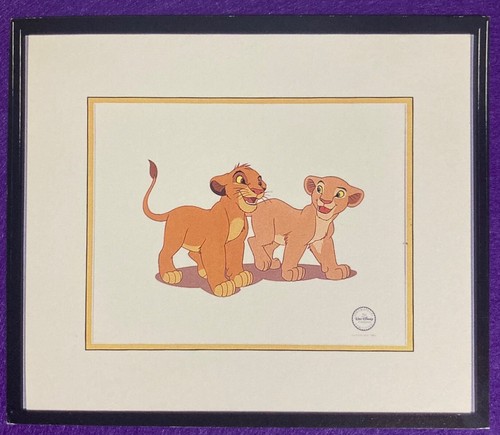 LION KING PROMO ART CARD WALT DISNEY ANIMATION SIMBA & NALA 1994 READ*