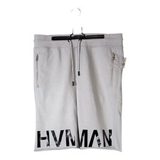Hvman Shorts L Mens Gray Sweat Cotton Pockets Solid Drawstring Casual French