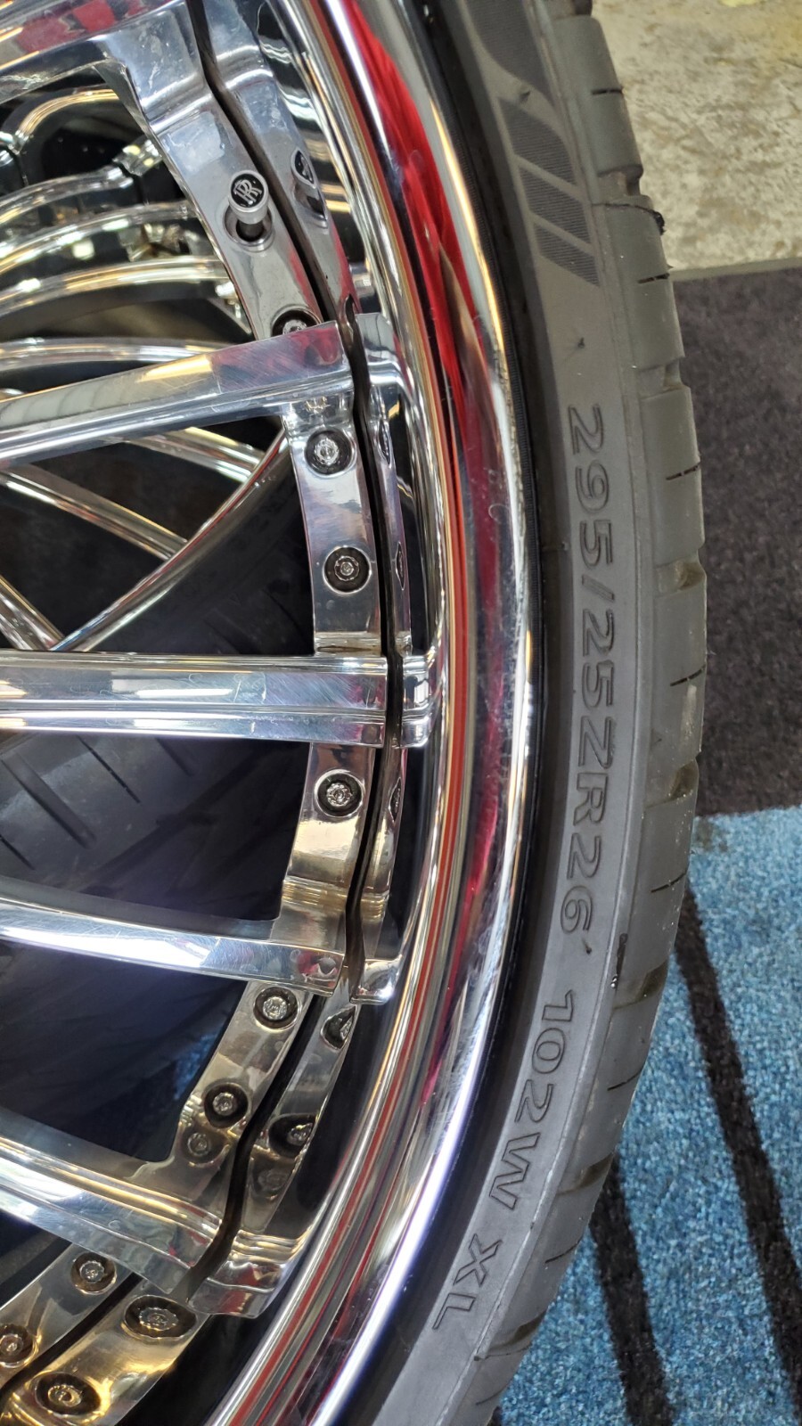 26" Savini SV-61 XLT Polished Chrome Wheels RIMS 26x10 Rolls Royce  295/25R26