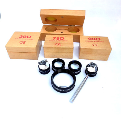 Best Deal Ophthalmology Lot Of 20D 78D 90D 3 & 4 Mirror W/Case Lens Free Ship