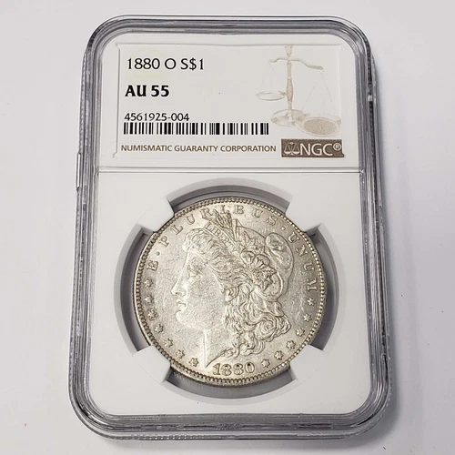 1880 O US Morgan Silver $1 One Dollar NGC AU55 Better Date Collector Coin BW5004