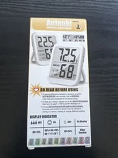 Antonki Hygrometer, Room Thermometer Indoor, Humidity Gauge, Humidity Meter, Dig