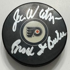 Joe Watson signed autographed Philadelphia Flyers hockey puck with NHL hologram