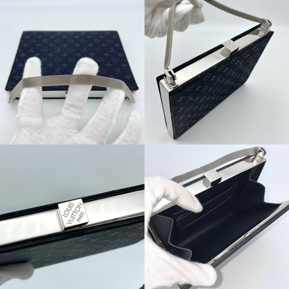 RAREAuth LOUIS VUITTON Monogram Mini Lin Satin Ange MM