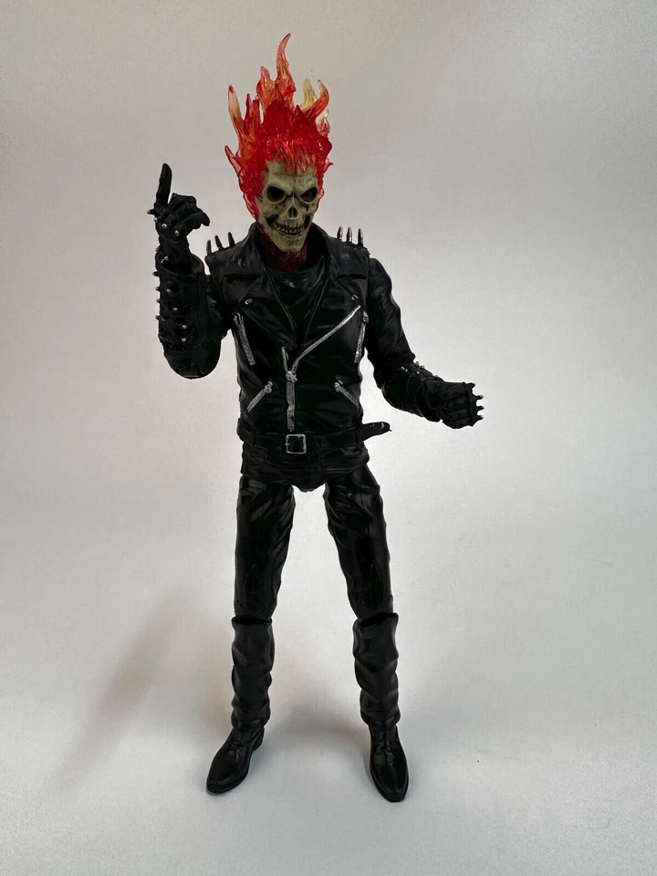 Figura de acción Ghost Rider Johnny Blaze 9" con cabeza y pistola intercambiables PAQUETE A GRANEL Foto 3 de 4