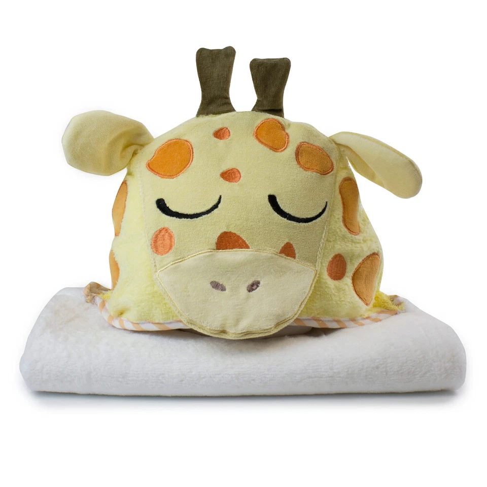Bubba Blue Zoo Animal Giraffe Hooded Baby/Newborn/Infant Plush Bath Drying Towel - image 2 of 4