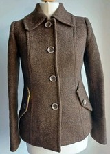Joules Victoria Tweed Jacket Size 10 VGC Brown. A245