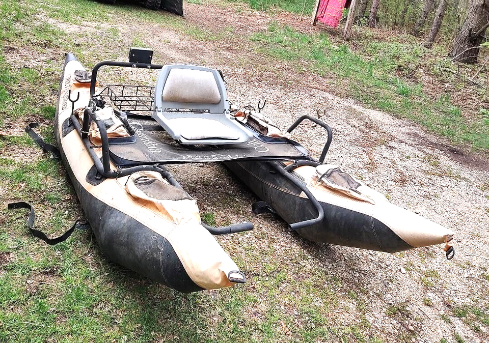 Cabelas Classic Accessories Columbia pontoon boat for fishing, recreation 8 FT eBay