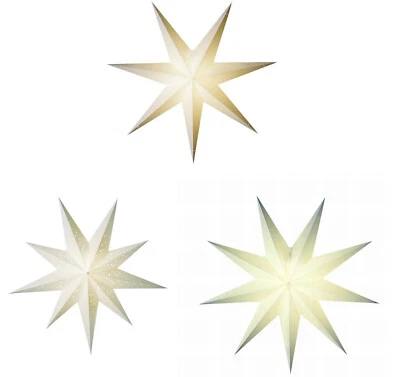 Estrella Decoración de Navidad Papel Luces Habitación Luz Ventana Sol Bianco - Imagen 1 de 2