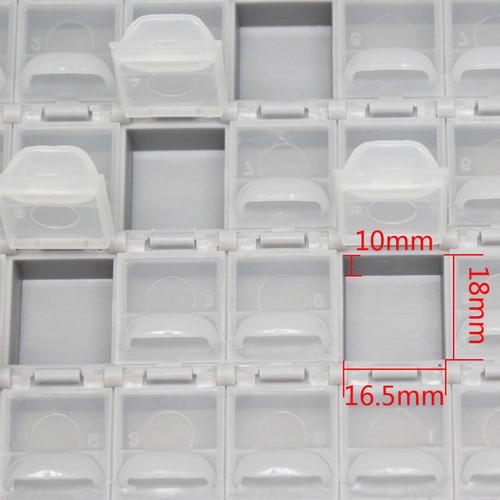 BOX-ALL enclosures 144 space w/ lids labels SMD SMT resistor Organizer 0805 0603 - Picture 3 of 12