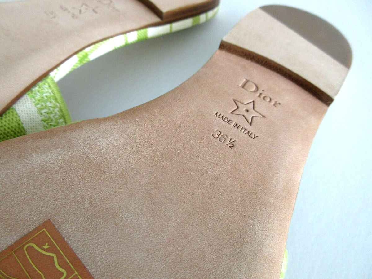 Dior Dway Check-N-Dior Pop Embroidered Logo Slide Flat Dior Dway Check-N-Dior Pop Embroidered Logo Slide Flat