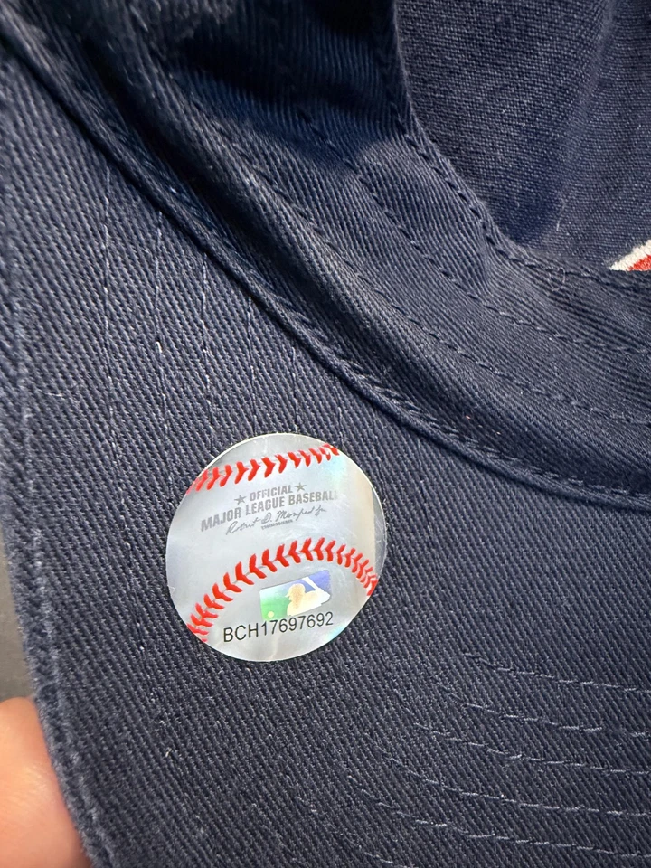 Gorra de béisbol Boston Red Sox con correa trasera para hombre talla única azul rojo MLB retro Foto 2 de 4