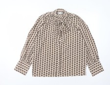 Beige Basic-Bluse Damen UK Gr&ouml;&szlig;e 10 Topshop