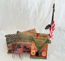 Primitive Patriotic Americana July 4th decor 1940's