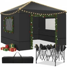 10'x10' Pop Up Canopy Waterproof Outdoor Commercial Instant Gazebo with Carrybag