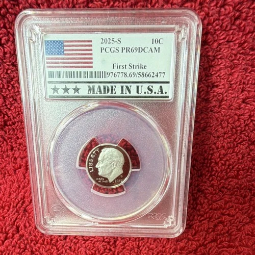 2025 S Roosevelt Dime PCGS PR69DCAM Proof Silver San Francisco 10C