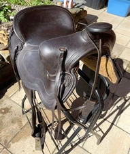 KEYSTON Western Leather Horse SADDLE