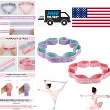 2 Pcs Kids Flexibility Straps Purple Dance Stretch Bands for Gymnastics Training
