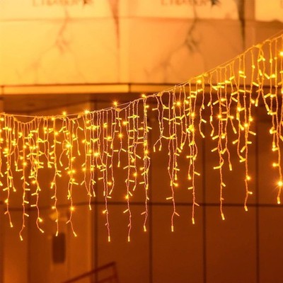 LED Eisregen Lichterkette Outdoor 10m 400 LEDs mit Timer,   8 Modi Weihnachts...
