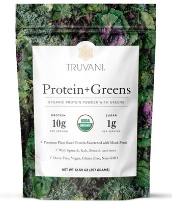 Protein + Greens Supplement | Spinach, Kale & Broccoli | 10g Organic Plant Ba...
