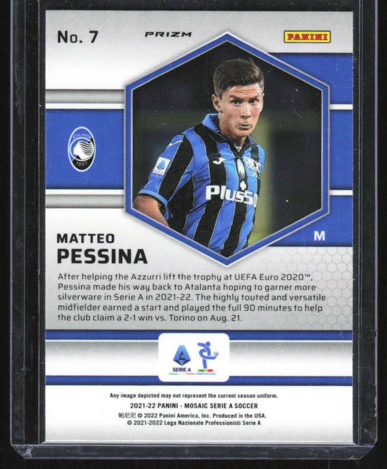 2021 Panini Mosaic Serie A Red Matteo Pessina Atalanta #7 - Image 2 of 2