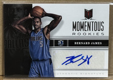 Bernard James 2012-13 Panini Momentum Momentous Rookies Silver Foil Autograph 76