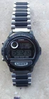 NO RSV  MENS 42MM CASIO INDIGLO BLACK  NEW 5 YEAR BATTERY & IRONMAN  FLIP STRAP