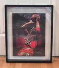 Michael Jordan Signed NBA Chicago Bulls Framed Lithograph - Autographed UDA COA