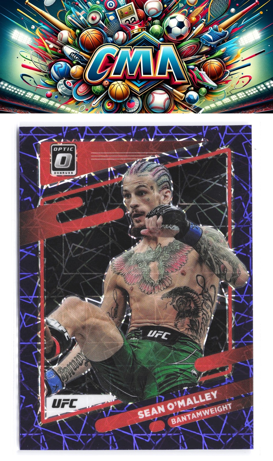 2022 Donruss Optic UFC #9 Sean O'Malley Purple Velocity #/59