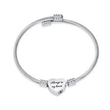 Cremation Bracelet for Ashes Memorial Jewelry Stainless Steel Heart Shape Urn...