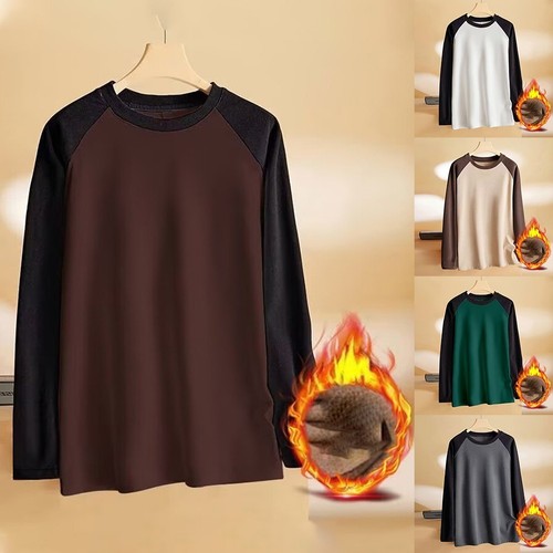 Diverse Colors Available in Mens Long Sleeve T Shirt Round Neck Design - Picture 3 of 20