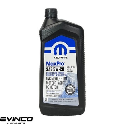 MOPAR MaxPro SAE 5W-30 エンジンオイル 5本セット Mopar 5W20 Maxpro Synthetic Blend Motor Oil Case Of 6 Quarts | eBay