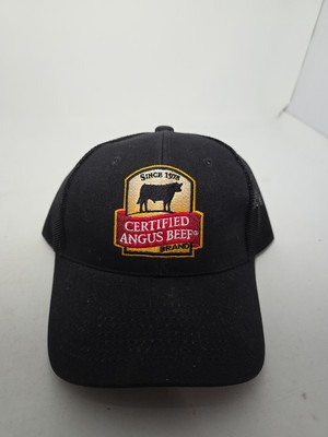 New Certified Angus Beef Adjustable Strapback Black Trucker Hat Cap