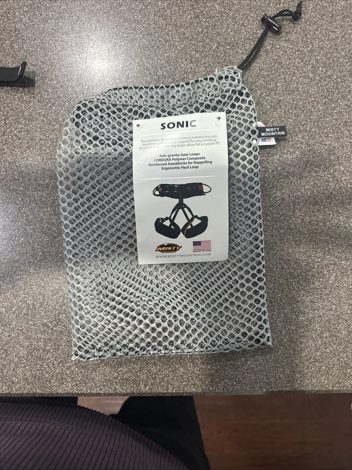 Arnés de escalada Misty Mountain Sonic azul marino-grande nuevo Foto 2 de 4