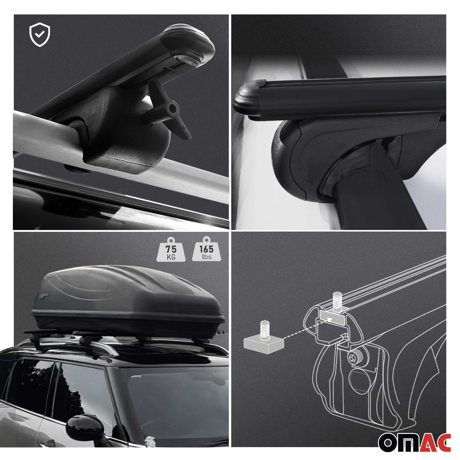 Barres de toit Ford Transit 2014-2024 en aluminium robuste 4x - 4