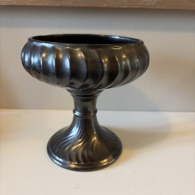 Vintage Dartmouth Keramik schwarz Sockel Jardiniere Pflanzgefäß Kaminsims Dekor 5,5''