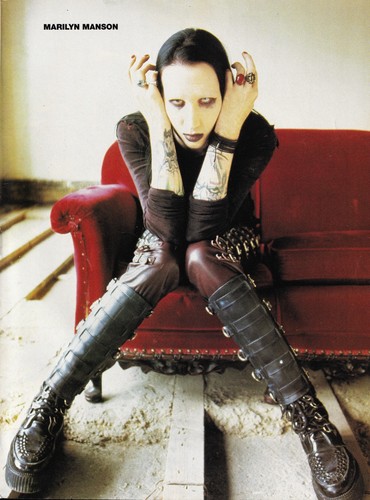 MARILYN MANSON-VINTAGE 1997 FULL PAGE MAGAZINE 8X11 MINI-POSTER PINUP CLIPPING