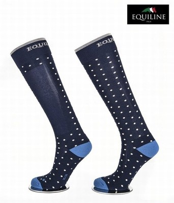 EQUILINE Reitsocke DOT - navy  Gr. 39-42