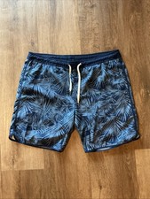 Fair Harbor Swim Shorts Mens Large 38x8' The Anchor Palm Leaf Print Inner Lined