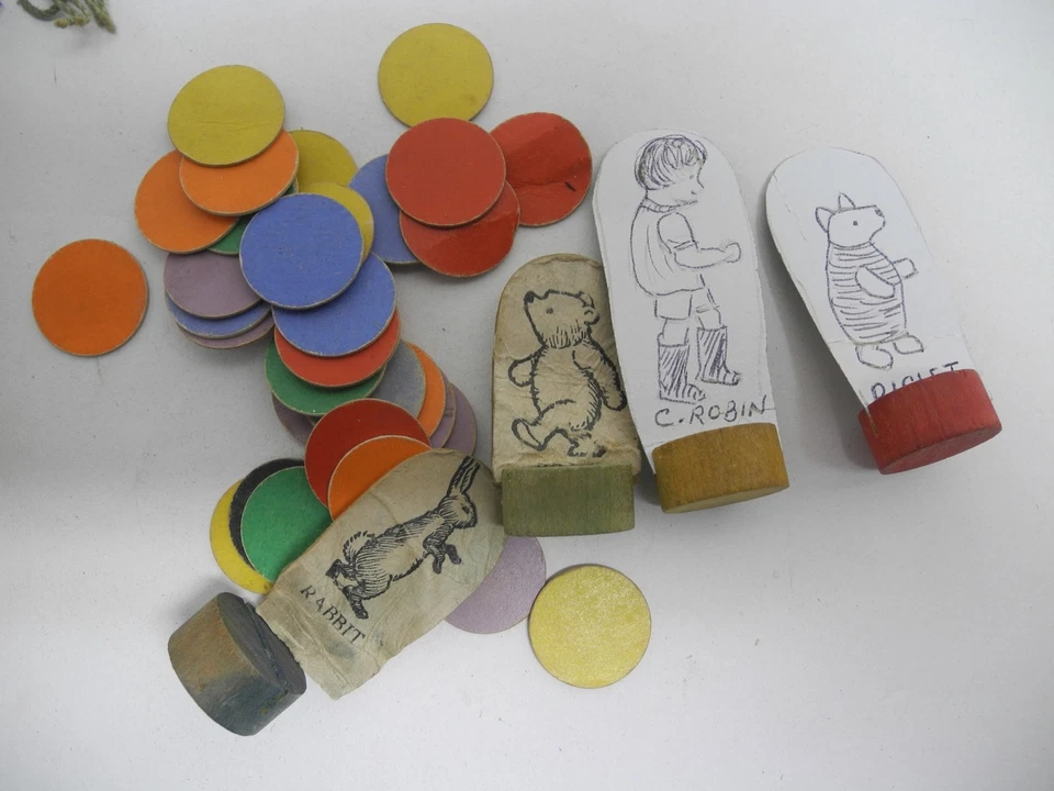 Piezas de juego vintage Winnie the Pooh GRAB-BAG Parker Brothers Foto 3 de 4