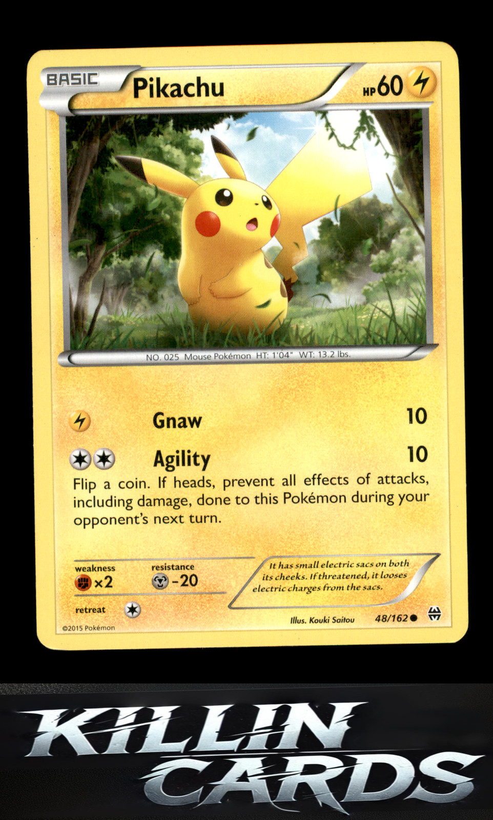 Pikachu 48/162 Pokemon Common XY - BREAKthrough Card NM