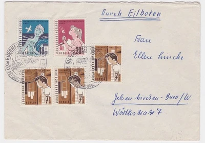 BRD Brief MiF Berlin 3x193,195,196 SST. Burghausen 25.8.1961 - Bild 1 von 3