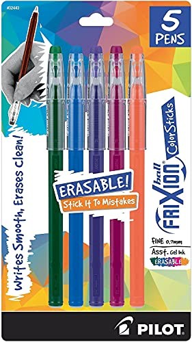 Pilot, FriXion ColorSticks Erasable Gel Ink Pens, Fine Point