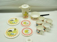Vintage Chilton Aluminum Specialty Sesame Street Big Bird Play Set 11 pc