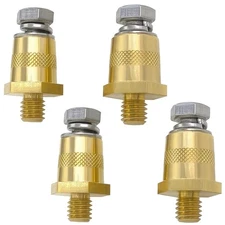4 PCS M8 Brass Car Battery Terminal Connector Side or Top Post Adapter Stud