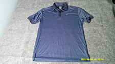 Callaway Polo Shirt Men's Large Golf Short Sleeve Opti Dri Navy Blue/ Med Blue